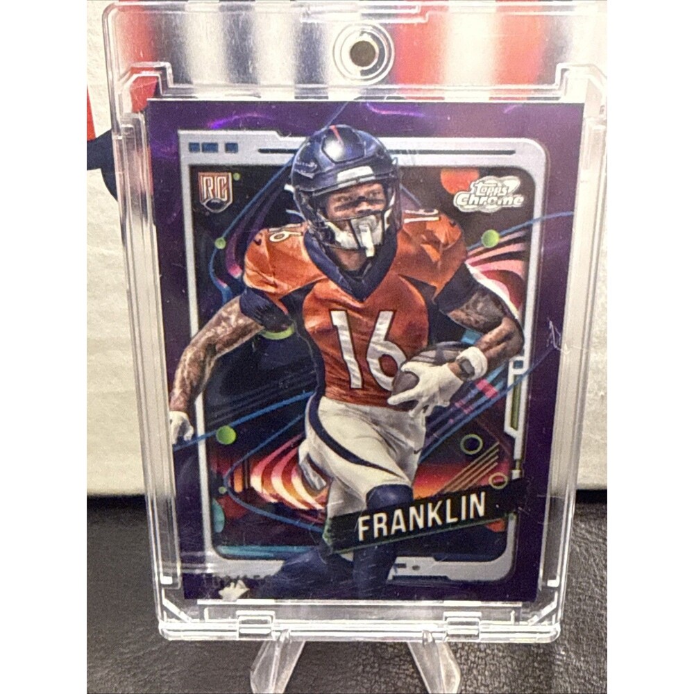 2024 Topps Cosmic Chrome Troy Franklin Purple Nebula Refractor RC #/150 Broncos